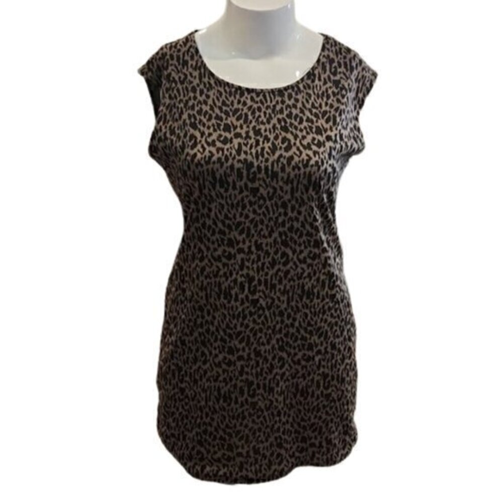[Nine West] Animal Print Cap Sleeve Dress - Size XL